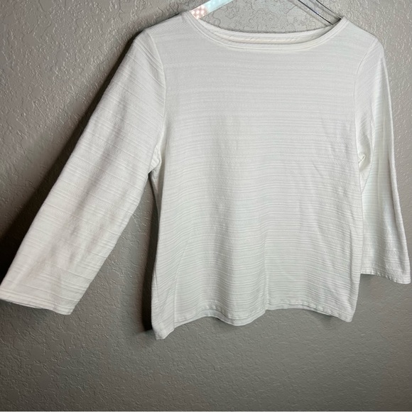 White The Talbots Tee Long Sleeve Top - Picture 3 of 6